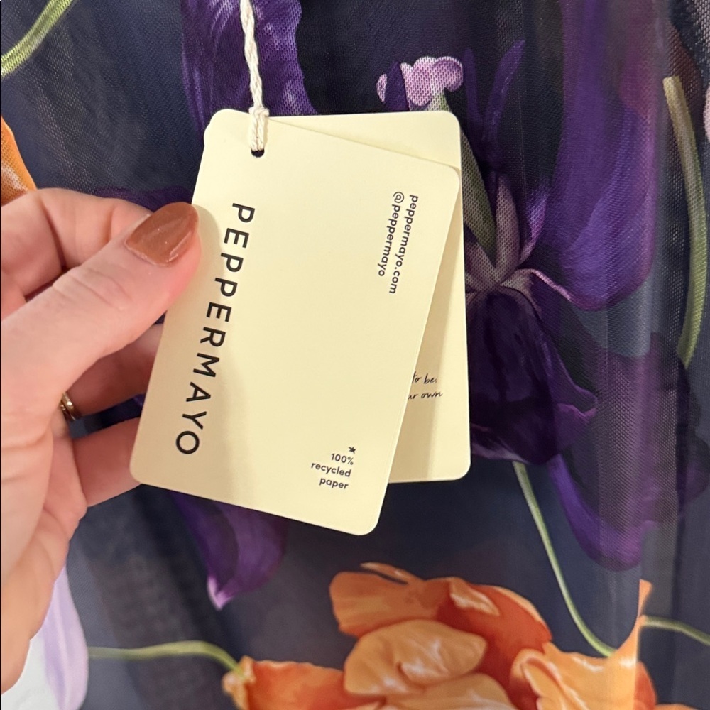 Peppermayo Black and Orange Floral Maxi Dress - Picture 2 of 3